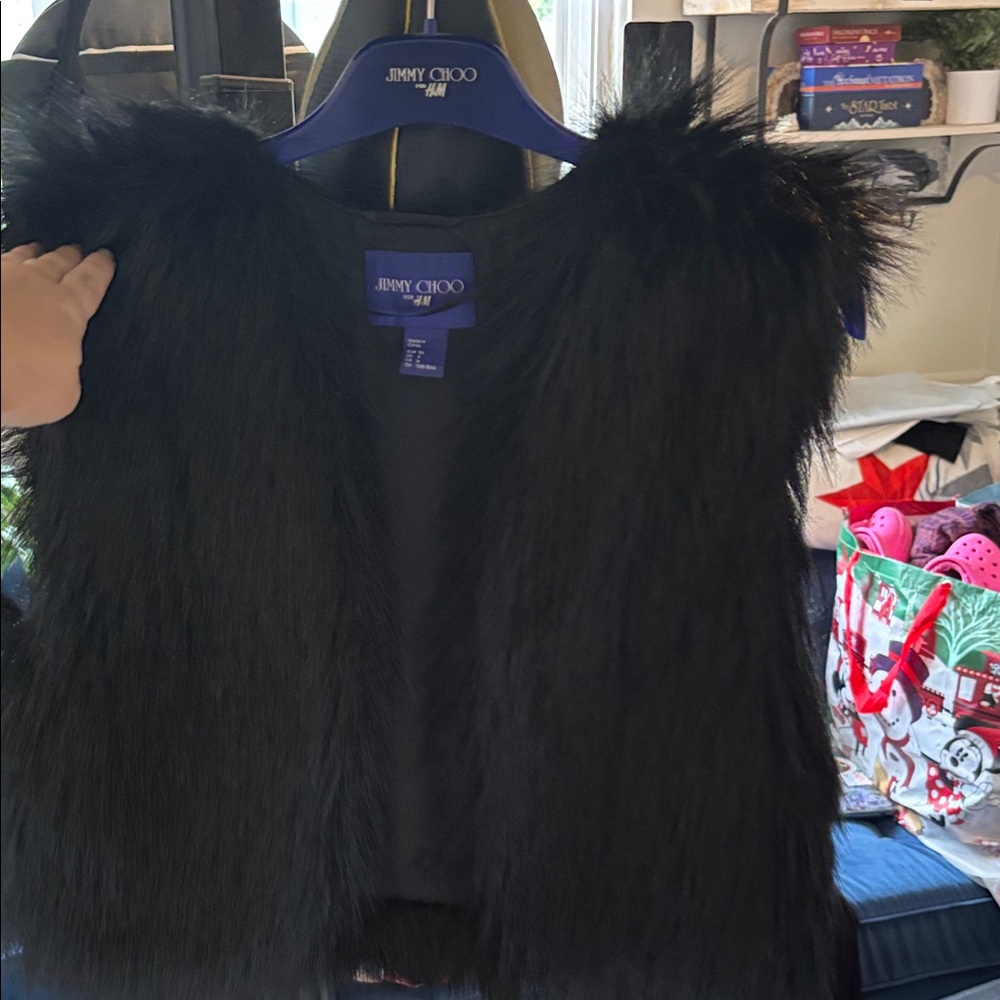 Jimmy Choo Black Fluffy Vest
